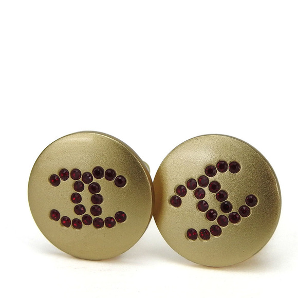CHANEL Red Logo Earrings - Picture 1 of 4
